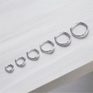 Sterling Silver Hoop Earrings Set